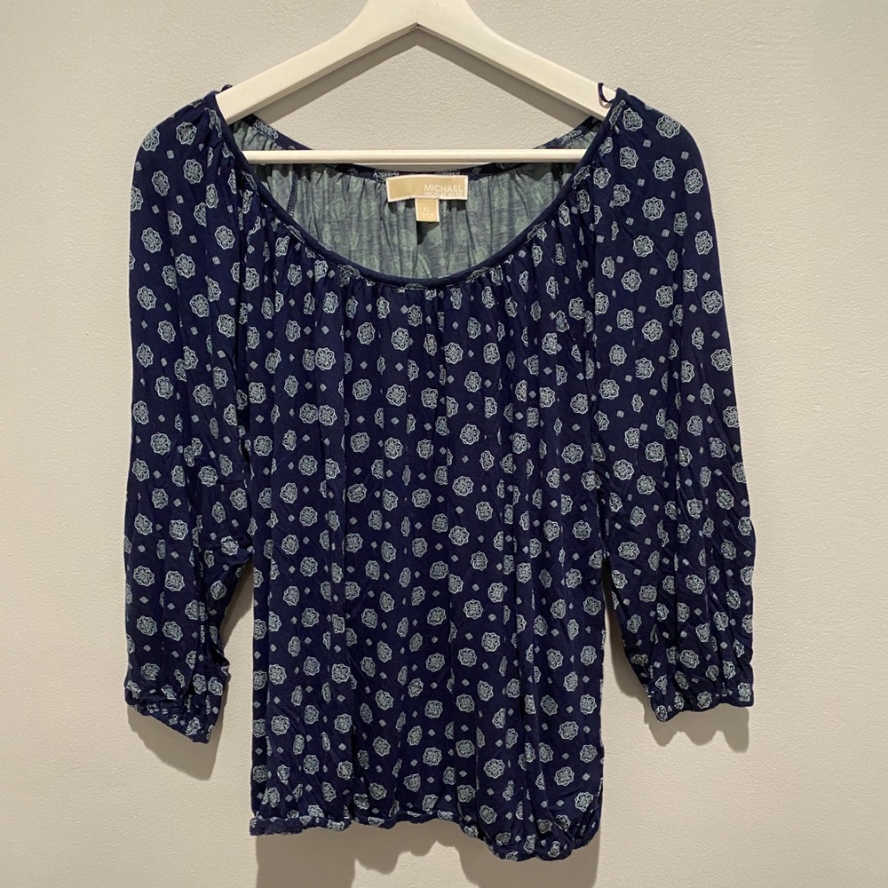MICHAEL KORS blue blouse
